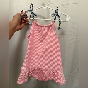 Vince Camuto Pink and White Striped Dress